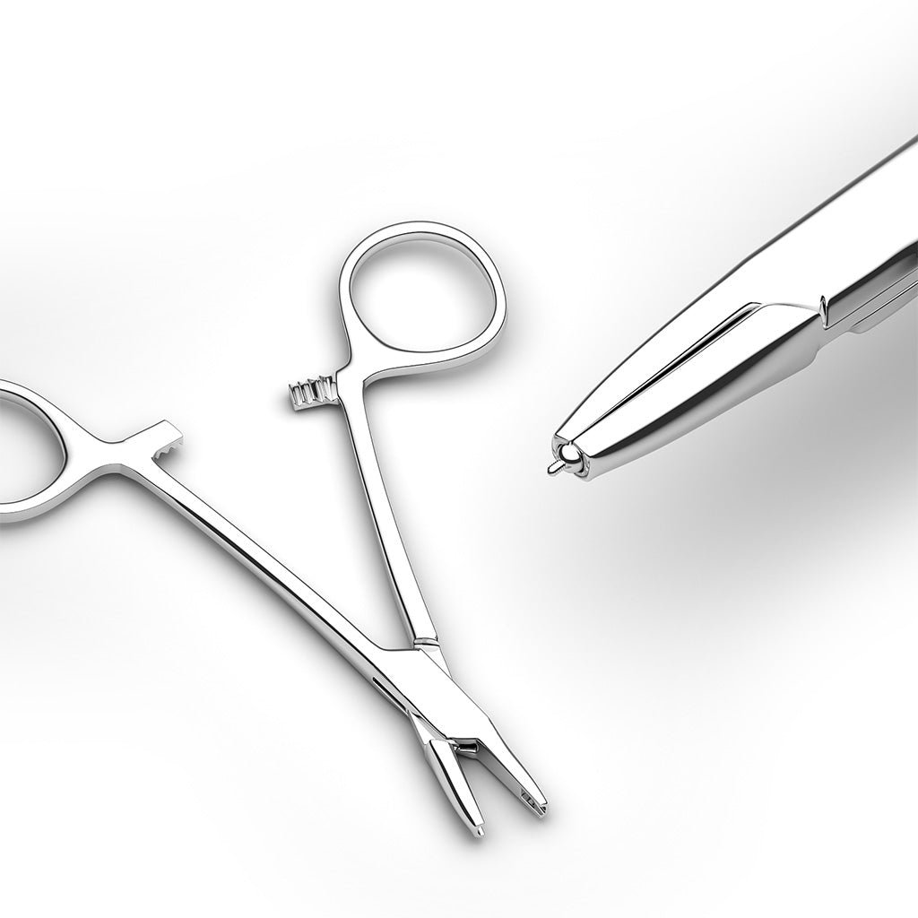 Stainless Steel Dermal Anchor Tube Hemostat Forceps for Dermal Tops